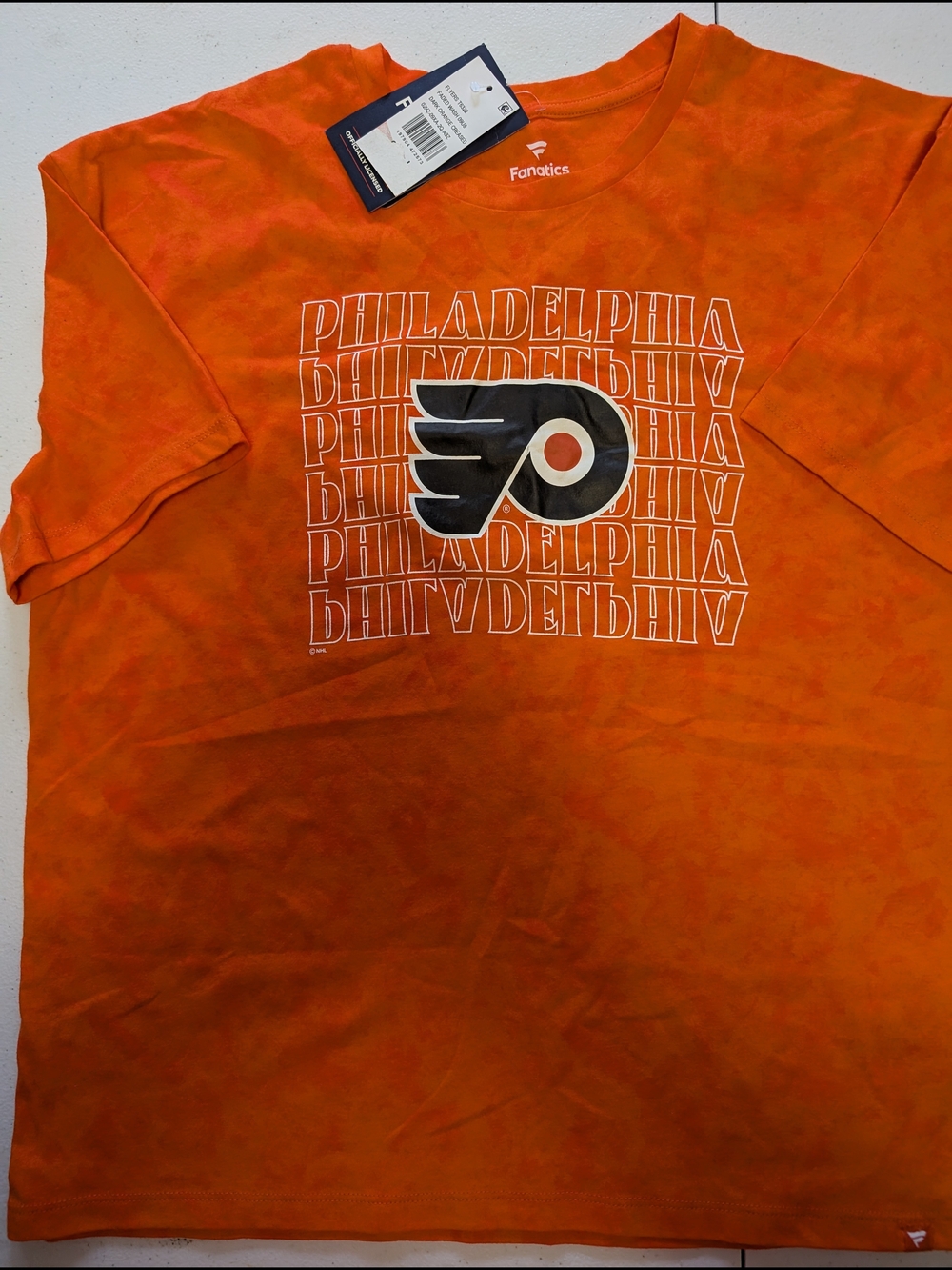 Fanatics Orange Philadelphia Flyers Tie-Dye Short Sleeve Tee